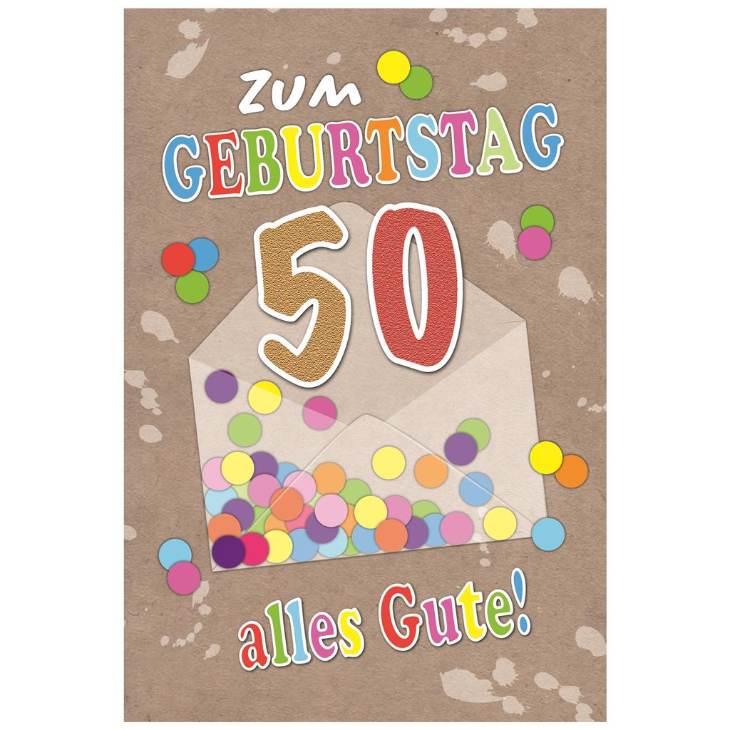 Bil. Geburtstag 50 Konfetti