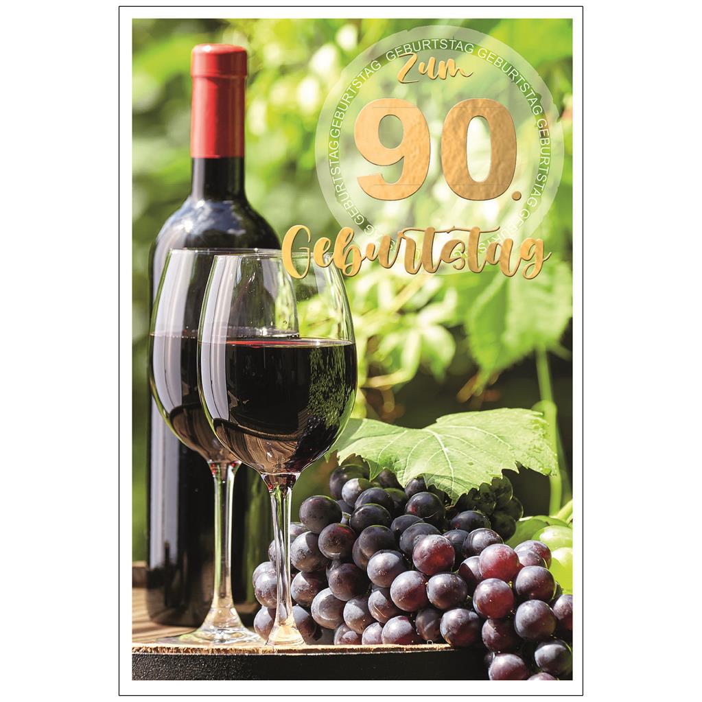 Bil. 90. Geburtstag Weinglas, Weinrebe