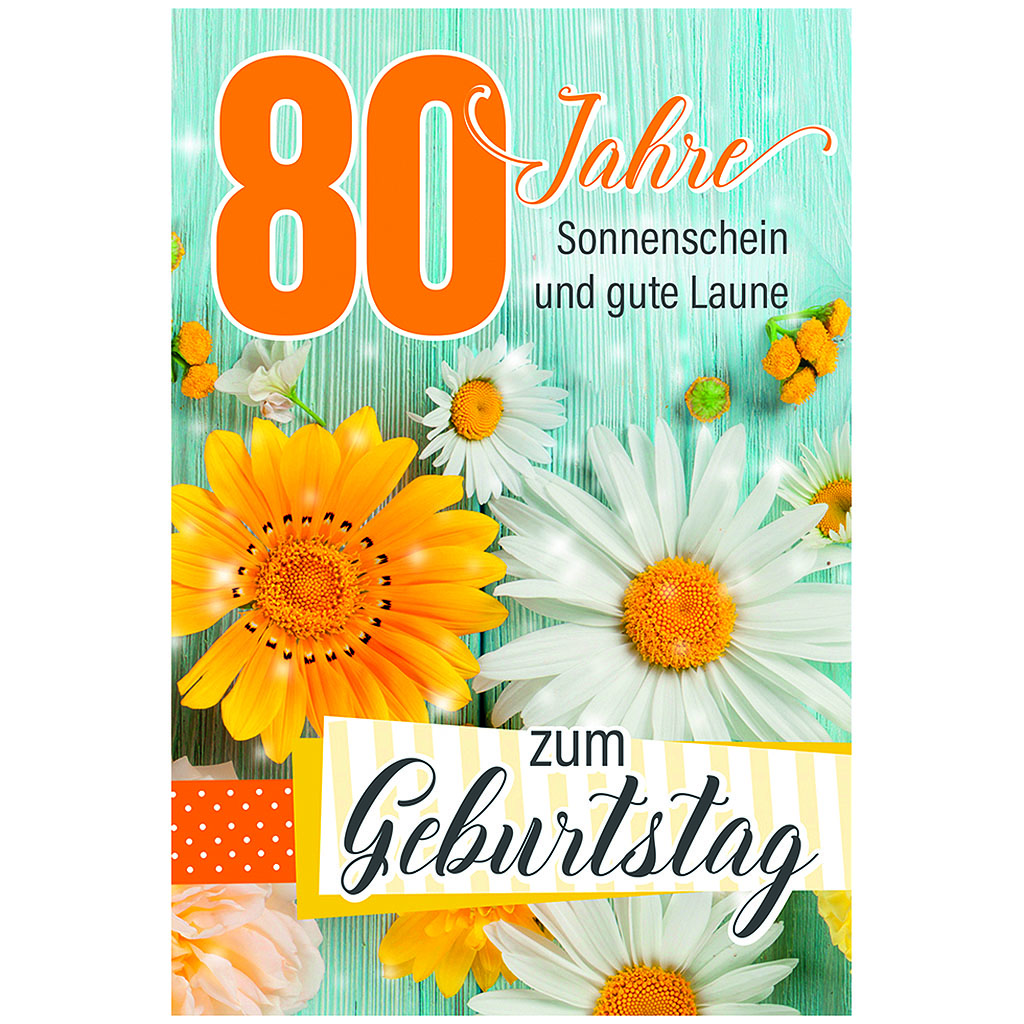 Bil. Geburtstag 80 Margeriten