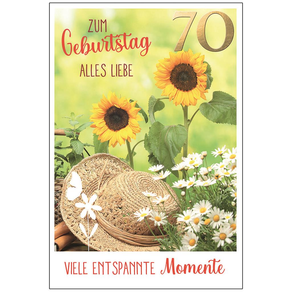 Bil. Geburtstag 70 Sonnenblumen