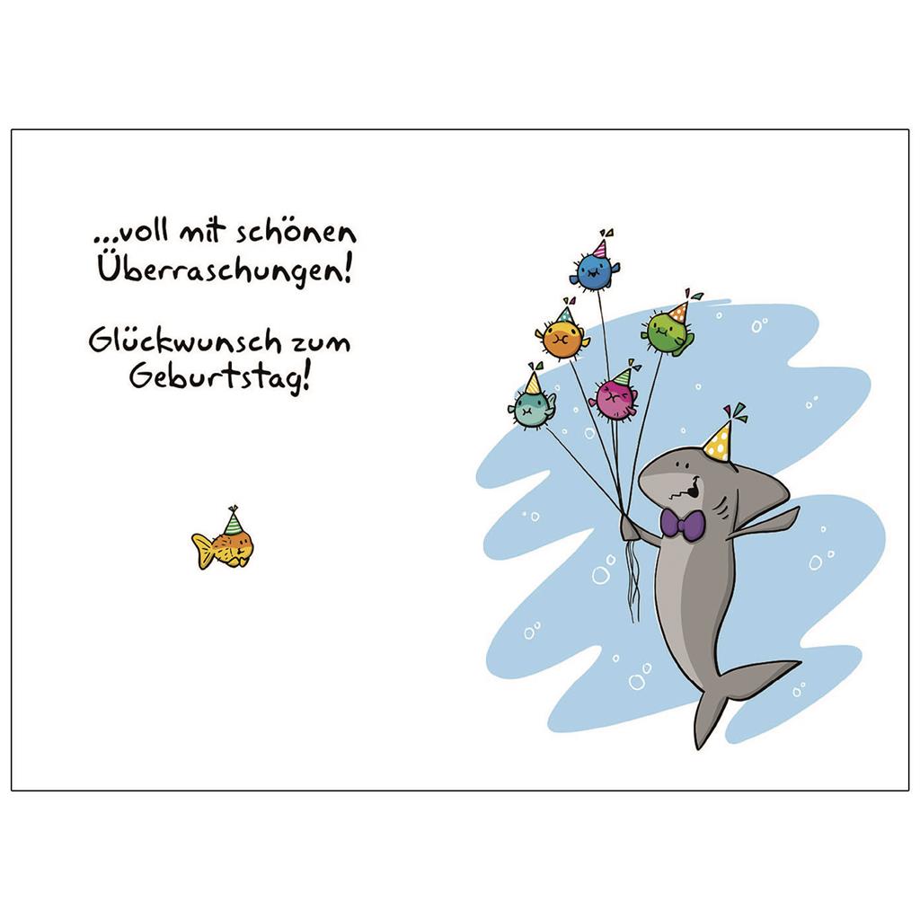 Bil. Geburtstag Hai und Fisch