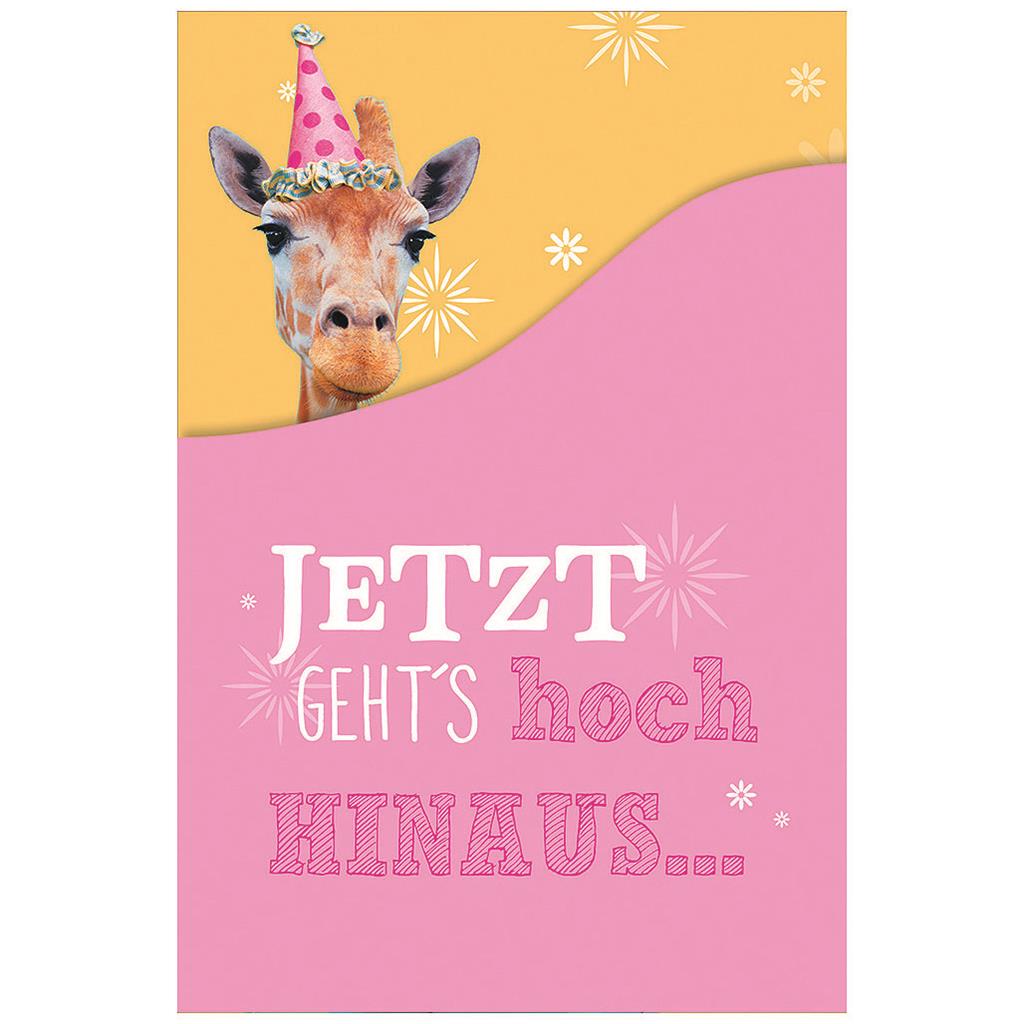 Bil. Geburtstag Giraffe in Geschenk