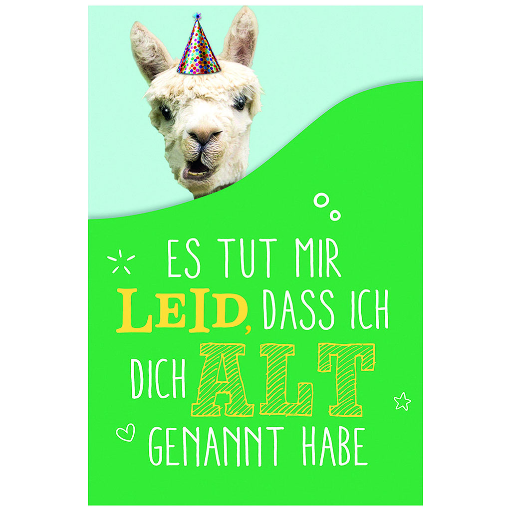 Bil. Geburtstag Lama mit Torte