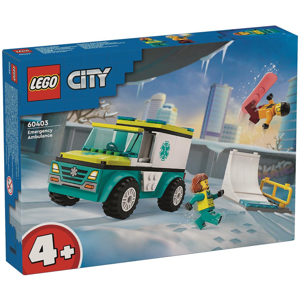 LEGO 60403 Rettungswagen und Snowboarder