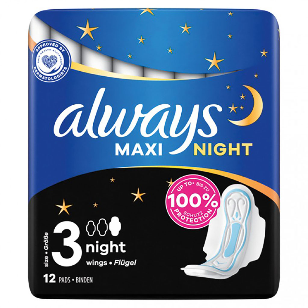 Always Maxi Night mit Flügel, 12er