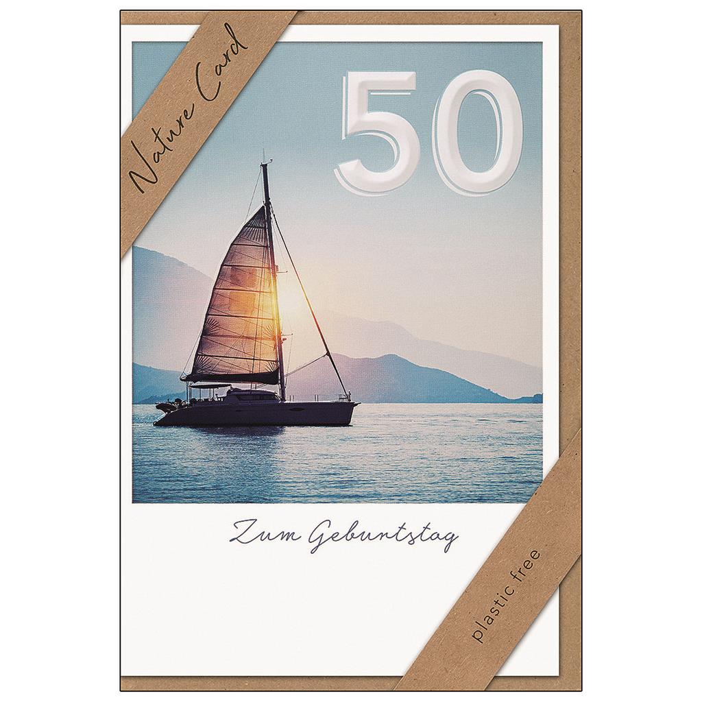 Bil. Nature Card Geburtstag 50