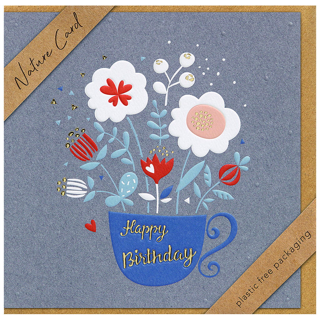 Bil. Nature Card Geburtstag Blumen