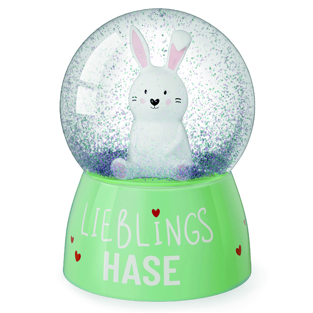 Glitzerkugel Hase