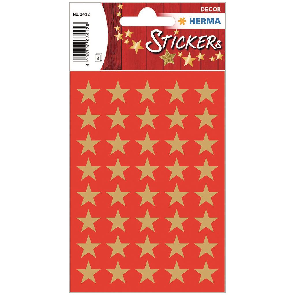 Sticker Decor Sterne gold 13mm, 3 BL