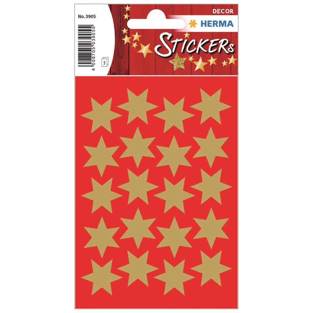 Sticker Decor Sterne gold 21mm, 3 BL