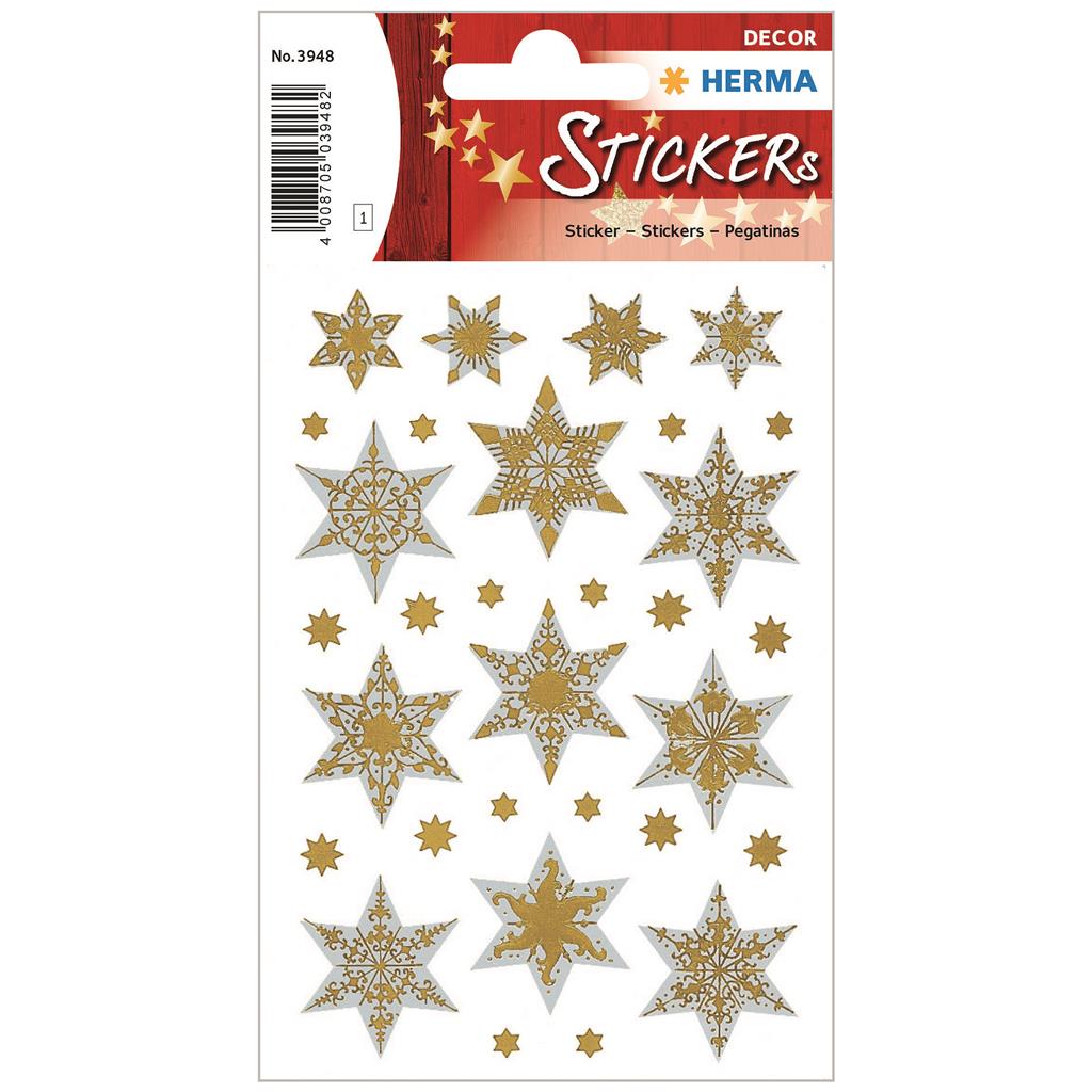 Sticker Decor Sterne 6-zackig, 1 BL