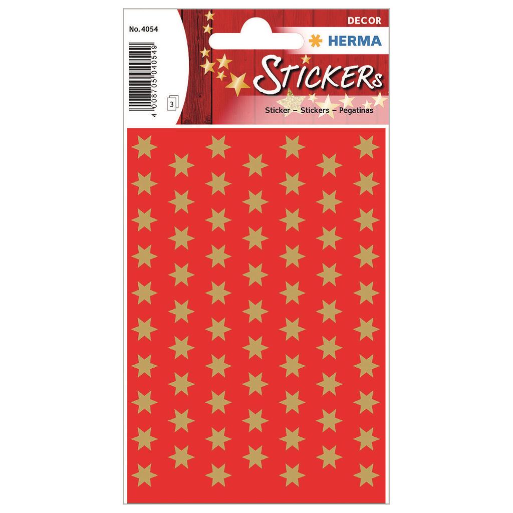 Sticker Decor Sterne gold 8mm, 3 BL