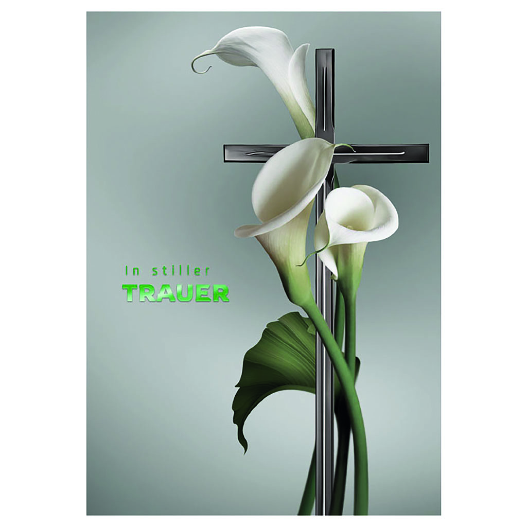 Bil. Trauer Kreuz/Calla