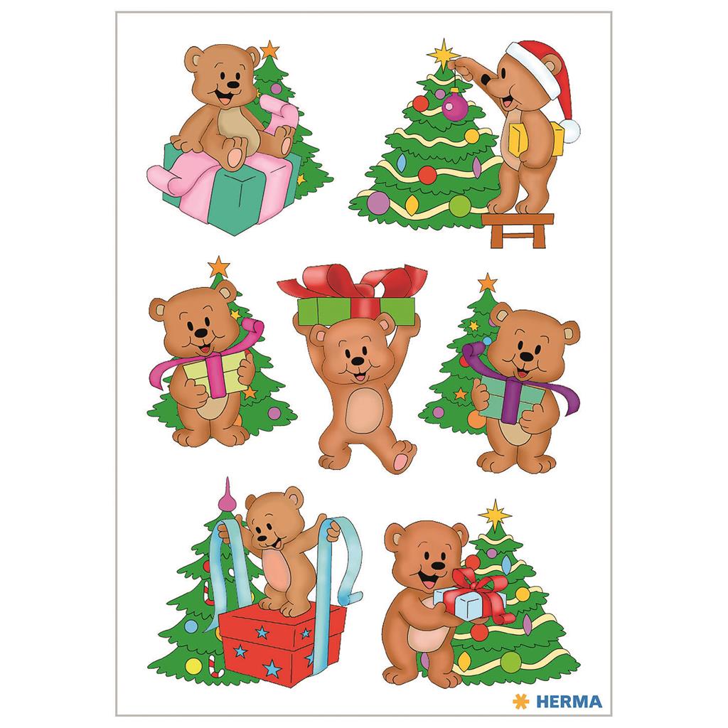 Sticker Decor Weihnachtsbären, 3 BL