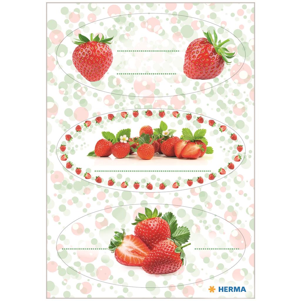 Sticker Home Küchenetiketten Erdbeere, 4 BL