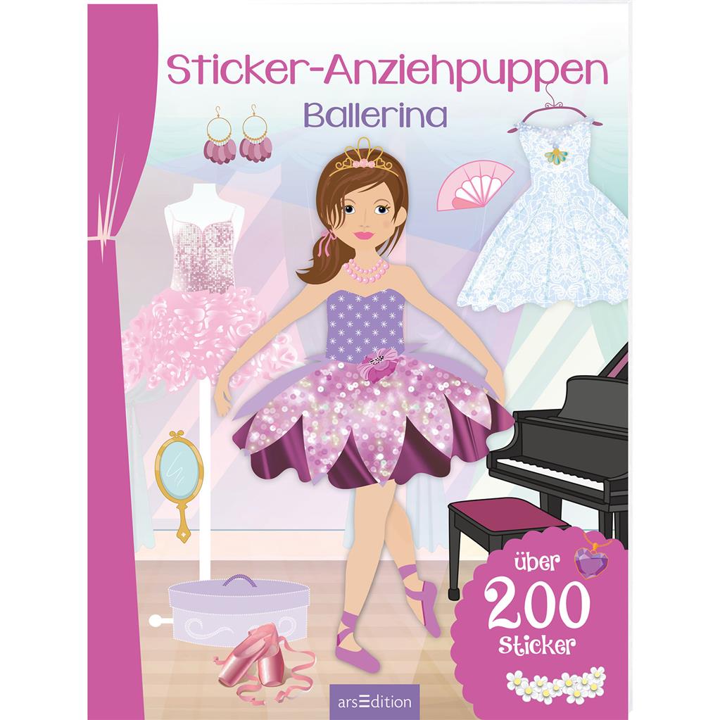 Sticker-Anziehpuppen Ballerina