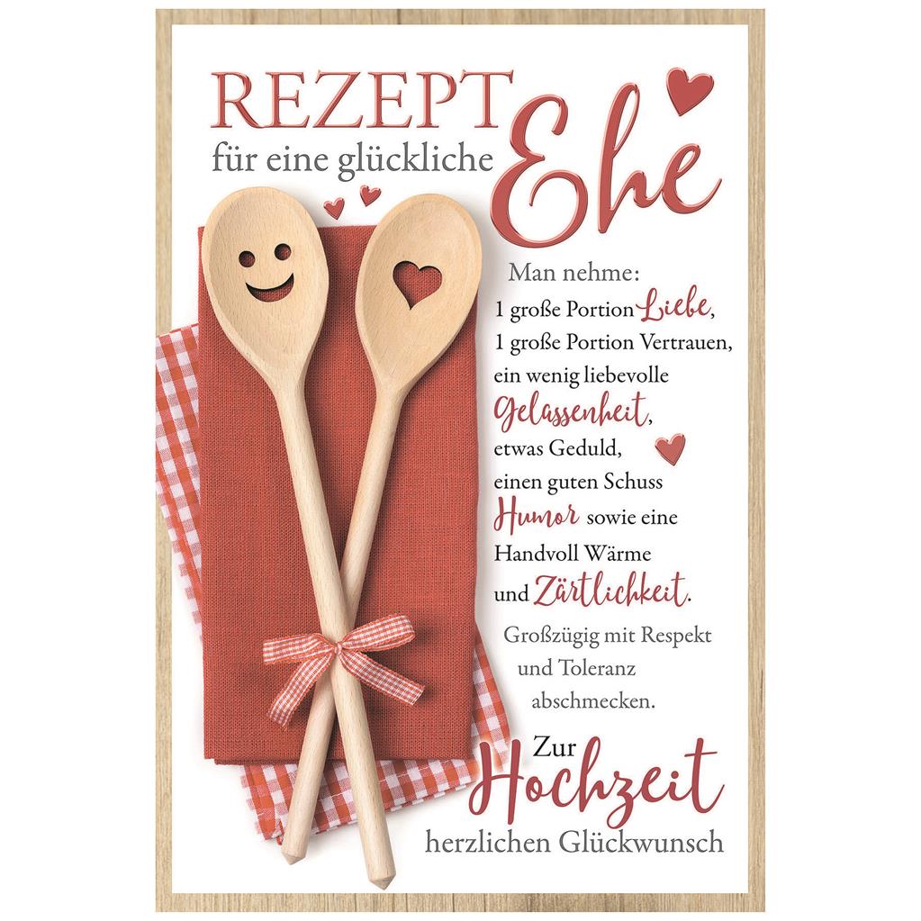 Bil. Hochzeit Kochlöffel-Paar