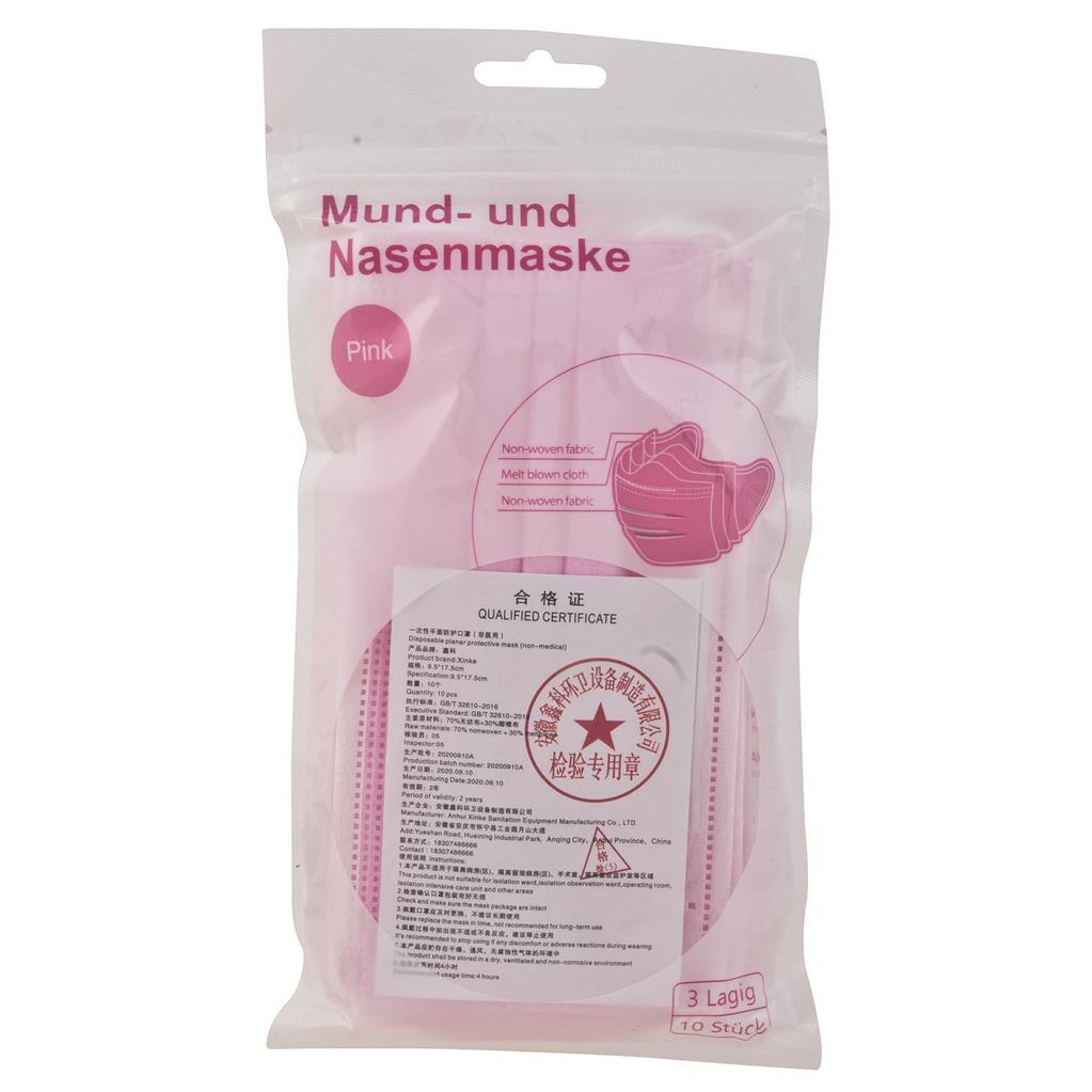 Mundschutz 3-lagig, 10er Pkg