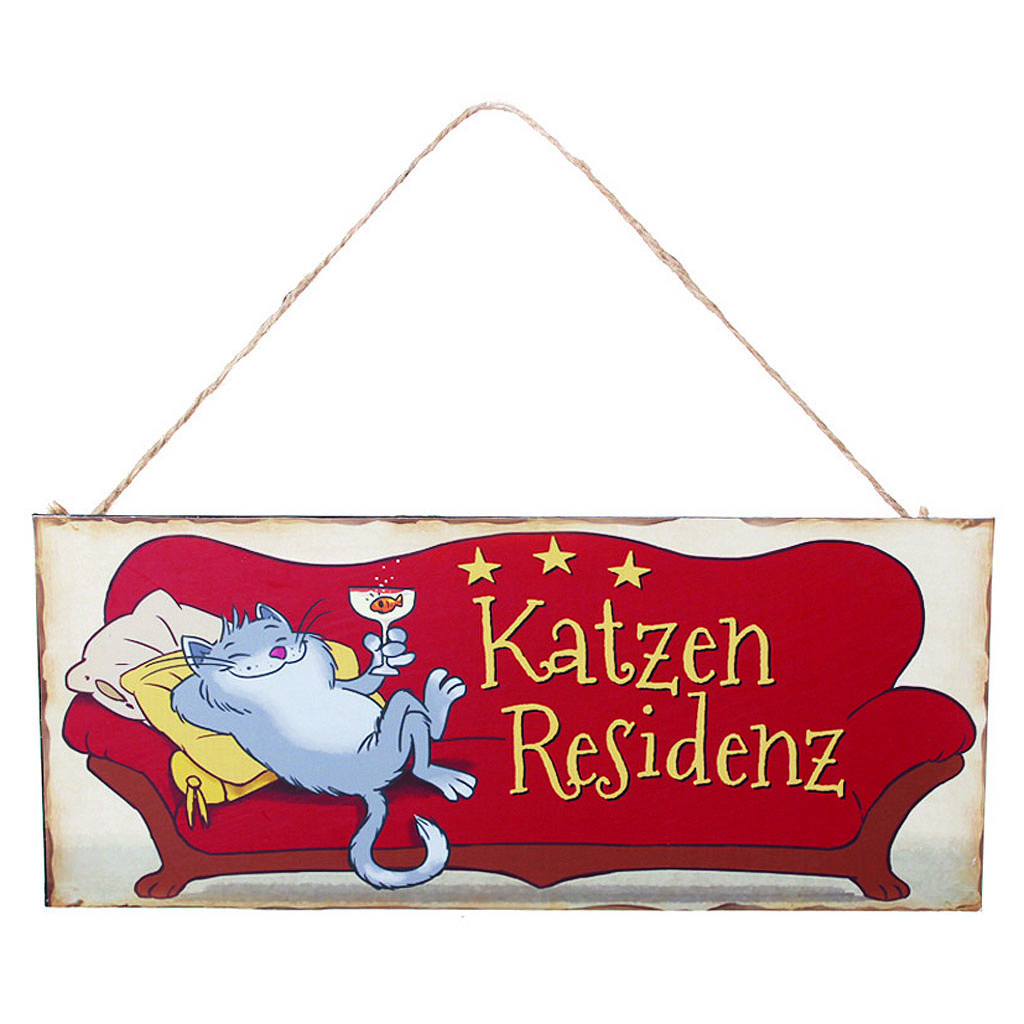Schild "Katzenresidenz" 30,5cm