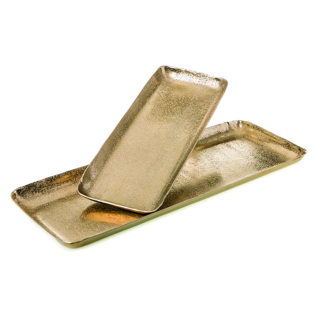 Deko-Tablett rechteckig gold 41cm