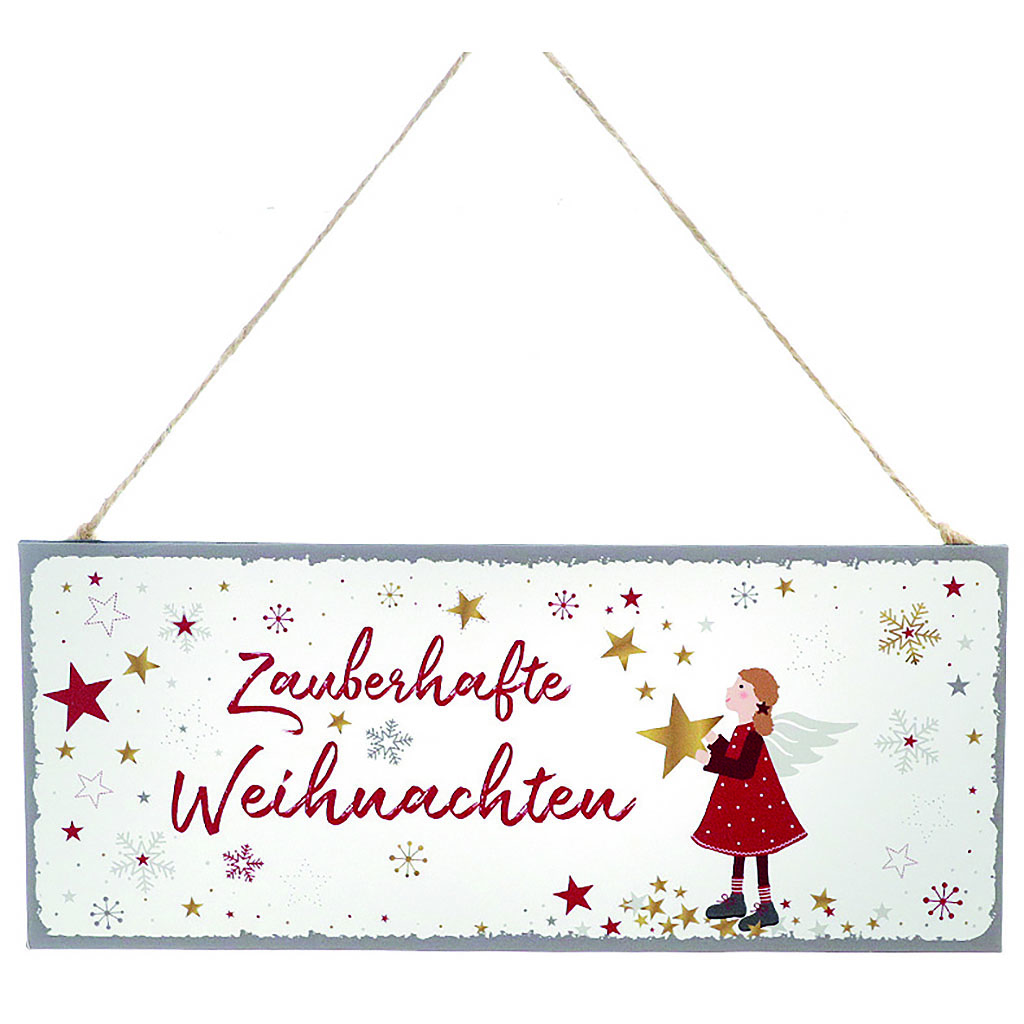 Schild "Zauberhafte Weihnachten" 30,5x13 cm
