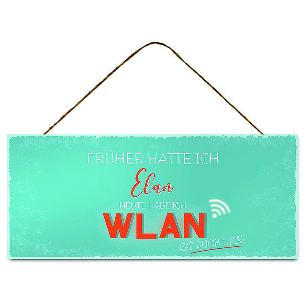 Schild "Elan-WLAN" 30,5x13cm