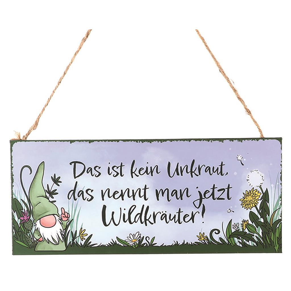 Schild "Kein Unkraut - Wildkäuter" 30,5cm