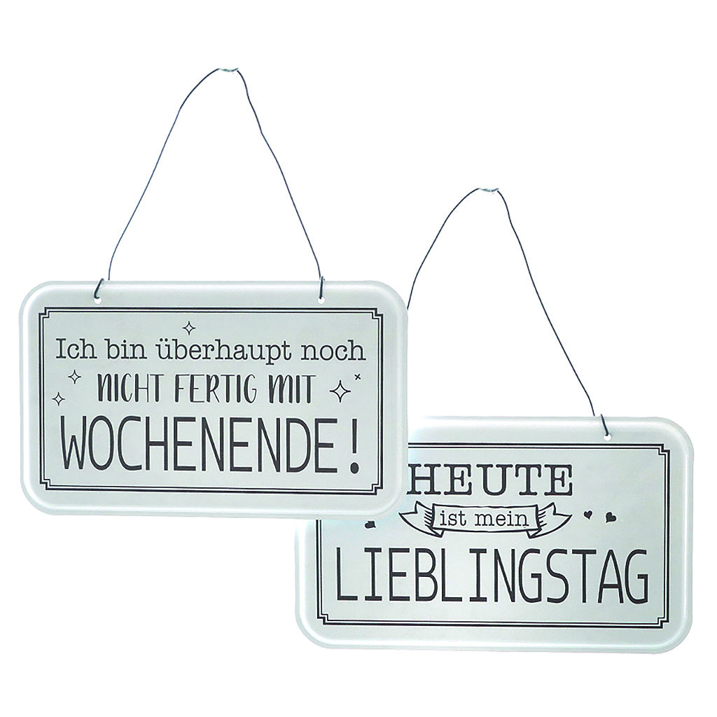 Schild "Wochenende / Lieblingstag" 20x12cm