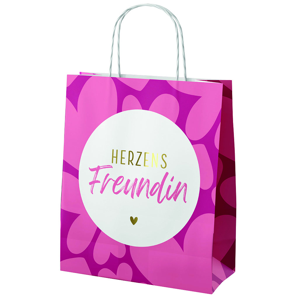 Geschenktüte Herzensfreundin, 20x9H24