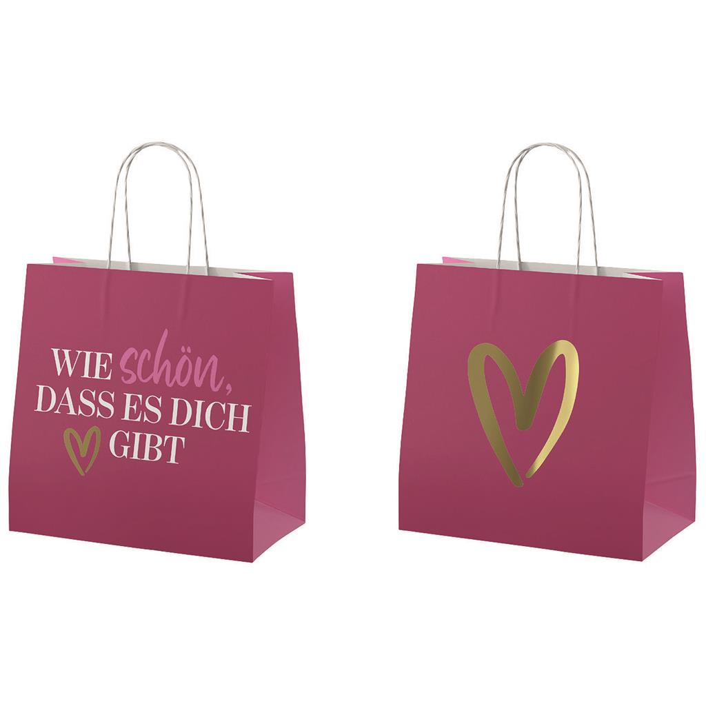 Geschenktüte Schön,dass Herz, 15x8H15