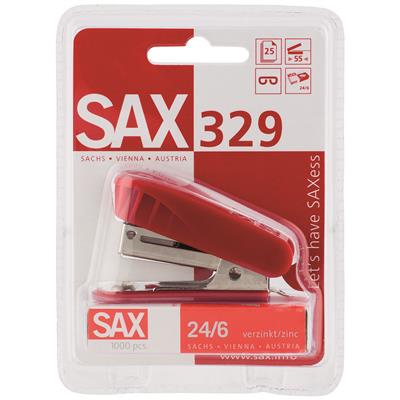 SAX 329 Hefter Beta Line, rot, 20 Blatt inkl. 24/6 Klammern