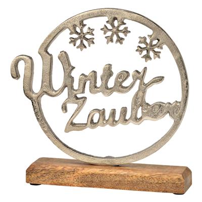 Schriftzug "Winterzauber", 23x22cm