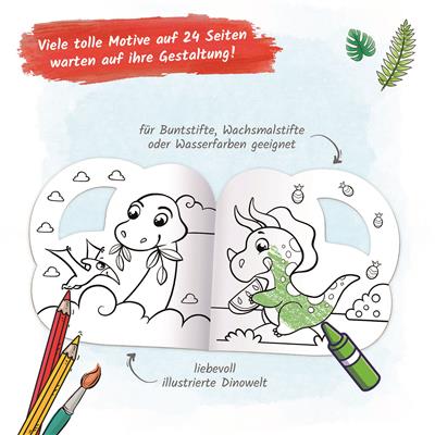 Glitzer-Sticker-Malbuch "Dino Malspaß"