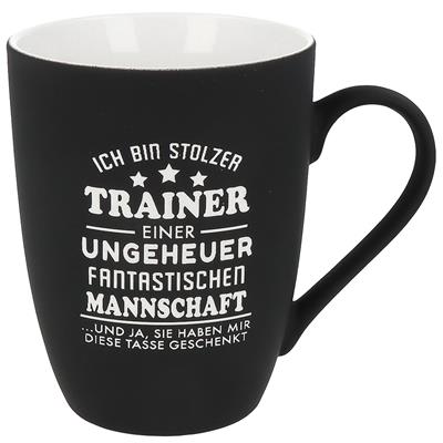 Soft-Touch Tasse "Stolzer Trainer"