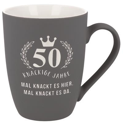 Soft-Touch Tasse "50 knackige Jahre"