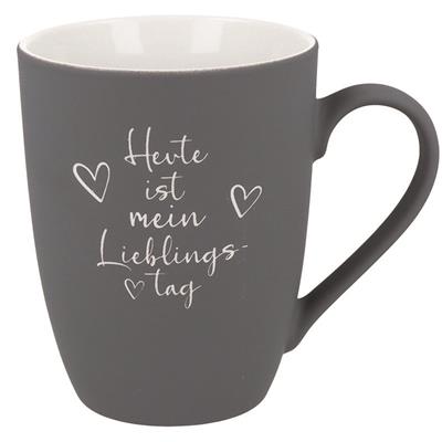 Soft-Touch Tasse "Lieblingstag"