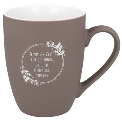 Soft-Touch Tasse "Nimm Dir die Zeit..."