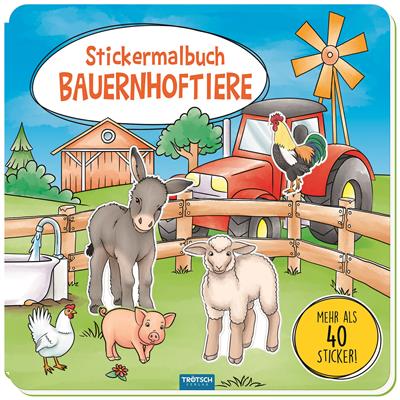 Stickermalbuch "Bauernhoftiere"