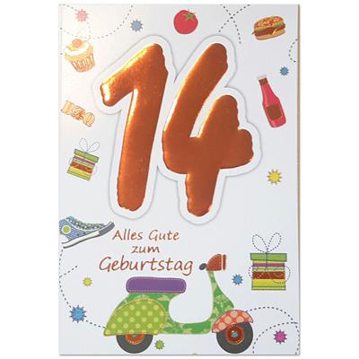 Bil. Geburtstag Alter "14"