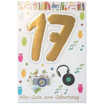 Bil. Geburtstag Alter "17"