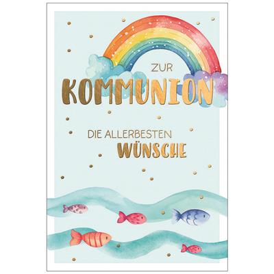 Bil. Kommunion Regenbogen und Fische