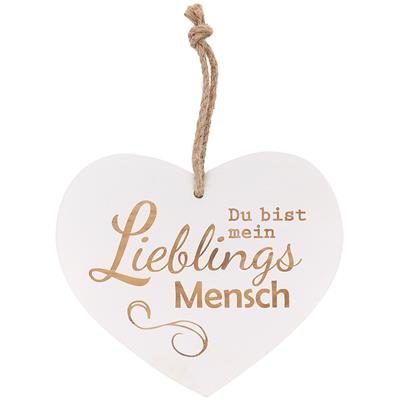 Vintage-Herz "Lieblingsmensch", 18x16cm