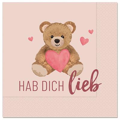 Servietten 20er Teddy 33x33cm