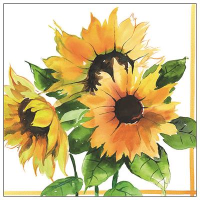 Servietten 20er Sonnenblumen, 33cm