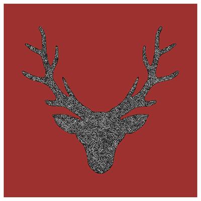 Servietten 20er Stag head red, 33cm