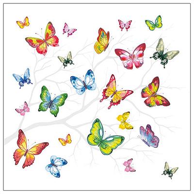 Servietten 20er Colourful Butterflies, 33cm