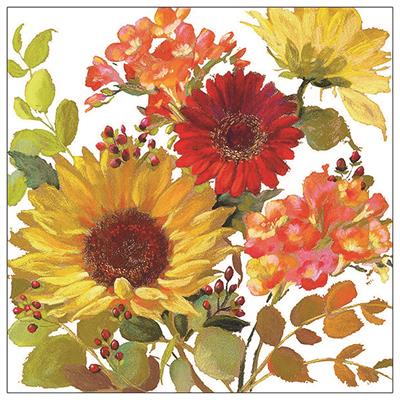 Servietten 20er Sunny Flowers Cream, 33cm