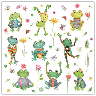 Servietten 20er Happy Frogs, 33cm