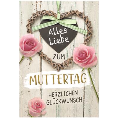 Bil. Muttertag Herz mit Rosen