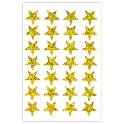 Sticker 28 Sterne Glitter gold, 1 Bogen